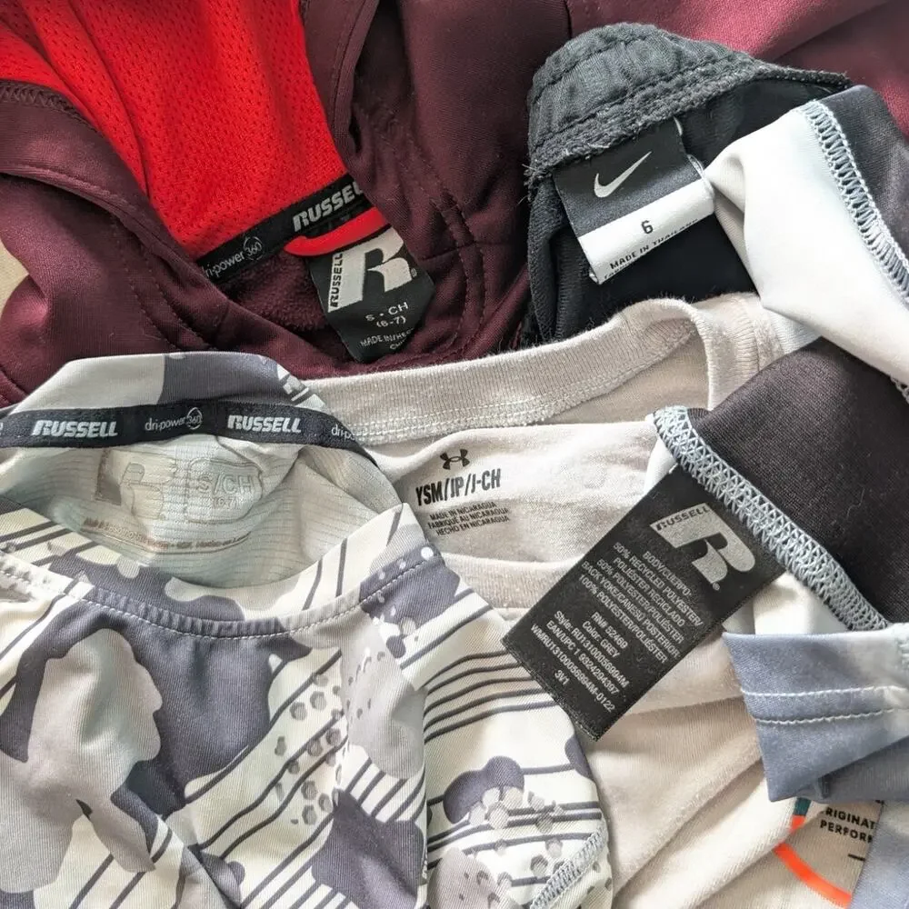 Boys Activewear Bundle - Athletic Tops & Pants size S 6/7